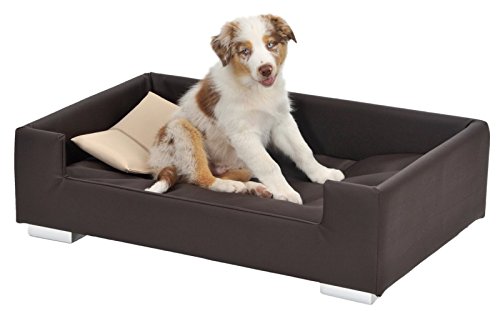 Lycce Hundesofa aus Kunstleder braun 91cm x 57cm x 25cm von Lycce