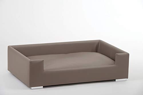 Lycce Hundesofa aus Kunstleder Taupe 91cm x 57cm x 25cm von Lycce