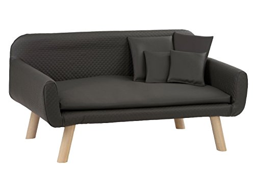 Lycce Hundesofa Kunstleder Graubraun 103cm x 60cm x 50cm von Lycce