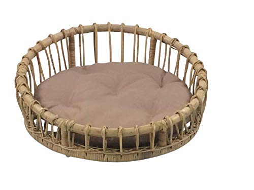 Lycce Hundebett Katzenbett Lenny Rattan Ø 60cm von Lycce