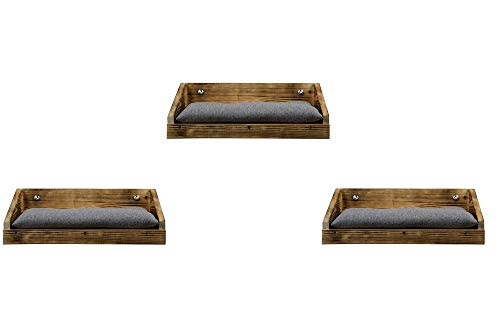 Lycce Wandliege Flame Holz geflammt 3er Set von Lycce