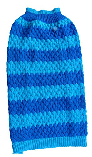 animate Hundepullover mit Rundhalsausschnitt, Blau gestreift, 20,3 cm von animate