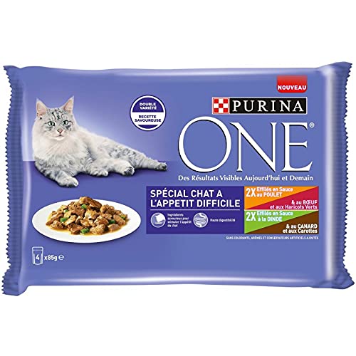 animaux One – Katze Appetit schwer konisch in Sauce Fleisch 340 g – 4 Stück von animaux