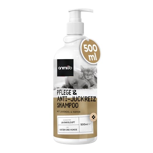 animigo Hundeshampoo - 500ml Pflege & Anti-Juckreiz Shampoo - Ausgewogener pH-Wert - Gegen Juckreiz, Milben, Flöhe - Katzenshampoo - Alle Katzen & Hunde Rassen - Hautfreundlich & Natürliche Zutaten animigo Hundeshampoo - 500ml Pflege & Anti-Juckreiz Shampoo - Ausgewogener pH-Wert - Gegen Juckreiz, Milben, Flöhe - Katzenshampoo - Alle Katzen & Hunde Rassen - Hautfreundlich & Natürliche Zutaten von animigo