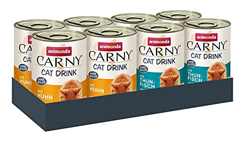 animonda Carny Cat Drink, Ergänzungsfuttermittel für Katzen, Mixpack mit Huhn + Thunfisch, 8 x 140 ml von animonda Carny