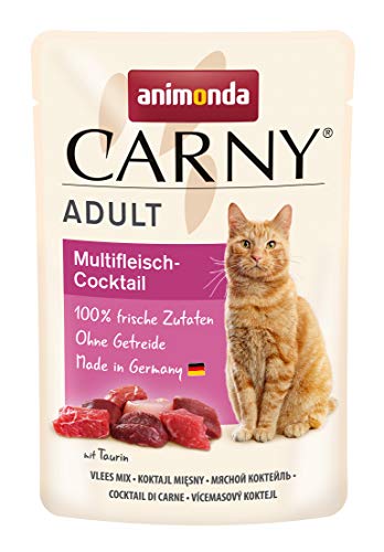 animonda Carny Adult Katzenfutter, Nassfutter für ausgewachsene Katzen, Frischebeutel, Multifleischcocktail, 12 x 85 g von animonda Carny