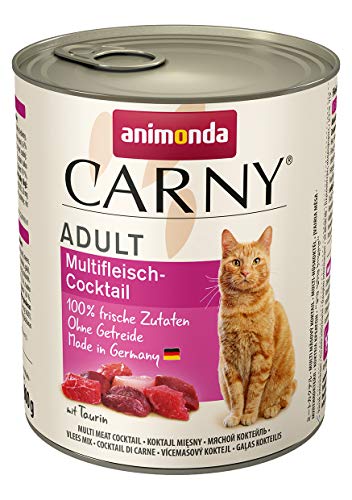 animonda Carny Adult Katzenfutter, Nassfutter für ausgewachsene Katzen, Multifleisch-Cocktail, 6 x 800 g von animonda Carny