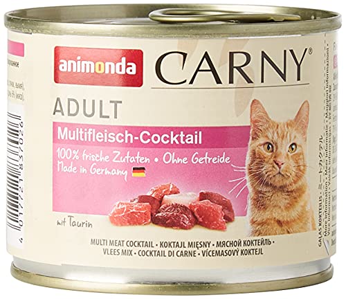 animonda Carny Adult Katzenfutter, Nassfutter für ausgewachsene Katzen, Multifleischcocktail, 6 x 200 g von animonda Carny