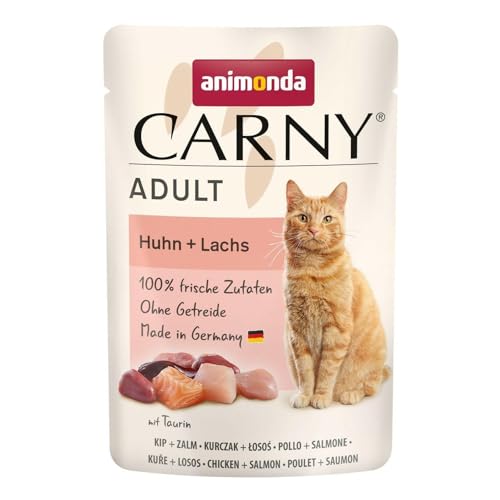 animonda Carny Adult Katzenfutter Nass, zuckerfrei und ohne Getreide, hochwertiges Nassfutter für Katzen, Huhn + Lachs, 12 x 85 g Huhn & Lachs animonda Carny Adult Katzenfutter Nass, zuckerfrei und ohne Getreide, hochwertiges Nassfutter für Katzen, Huhn + Lachs, 12 x 85 g Huhn & Lachs von animonda Carny