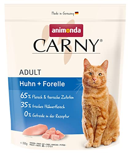 Carny Katzen Trockenfutter mit Huhn + Forelle (1 x 350g), Getreide und Zuckerfreies Trockenfutter von animonda für ausgewachsene Katzen von animonda Carny