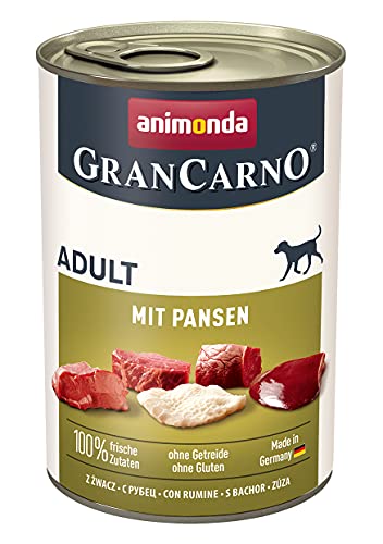 animonda GranCarno Adult Hundefutter nass, Nassfutter für erwachsene Hunde, mit Pansen, 6 x 400g von animonda GranCarno