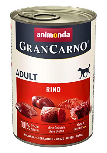 animonda Gran Carno adult Hundefutter, Nassfutter für erwachsene Hunde, Rind pur, 6 x 400 g von animonda Vom Feinsten