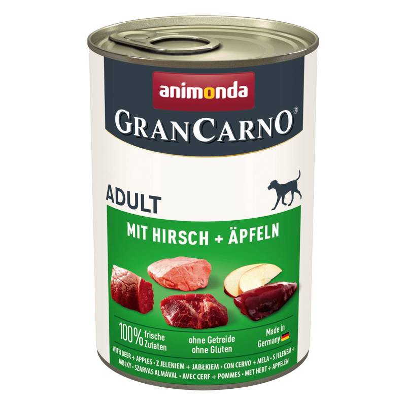 animonda GranCarno Adult mit Hirsch und Äpfeln 6x400g von animonda GranCarno
