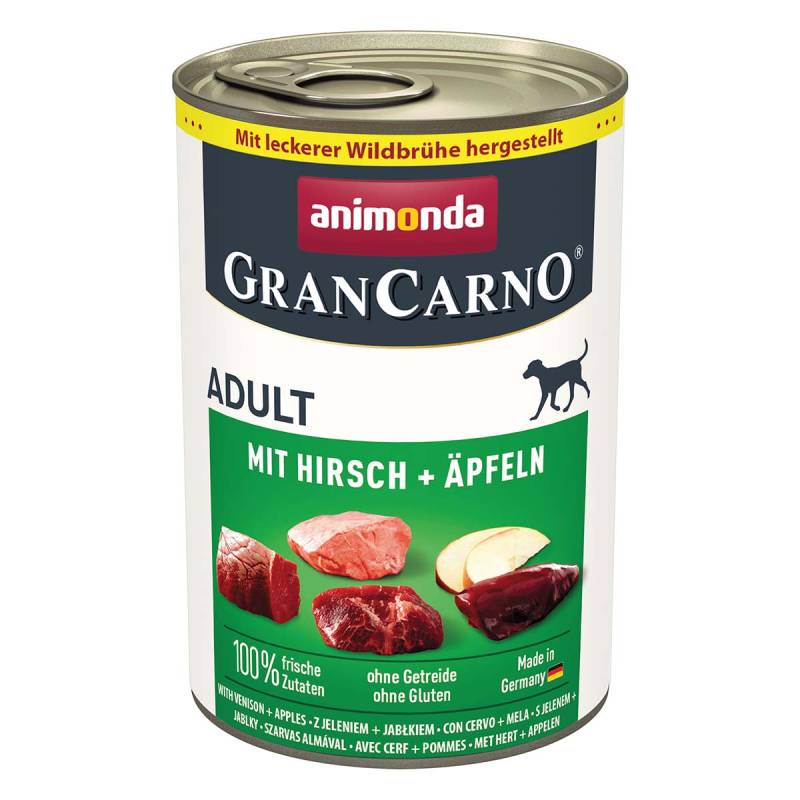 animonda GranCarno Adult mit Hirsch und Äpfeln 6x400g von animonda GranCarno