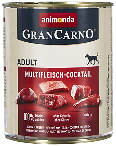 animonda GranCarno adult Hundefutter, Nassfutter für erwachsene Hunde, Multifleisch-Cocktail, 6 x 800 g von animonda Vom Feinsten