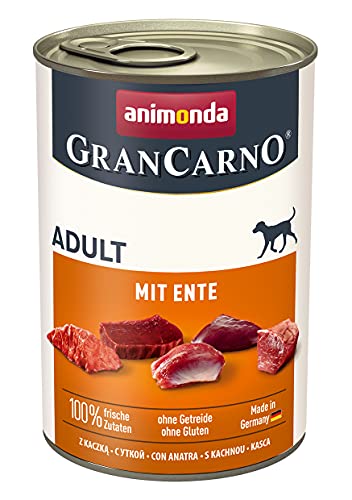 animonda GranCarno adult Hundefutter, Nassfutter für erwachsene Hunde, mit Ente, 6 x 400 g von animonda GranCarno
