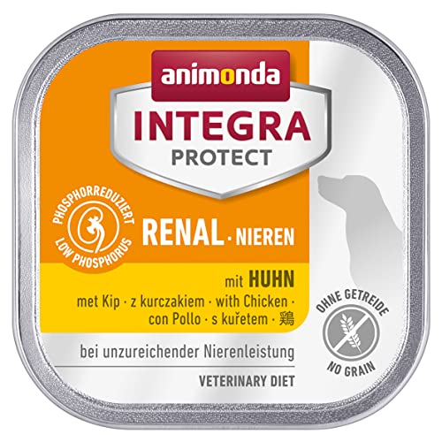 animonda INTEGRA PROTECT Hundefutter nass Renal (Niere) mit Huhn (11 x 150g), von Veterinären empfohlen bei Niereninsuffizienz, Diätalleinfutter für Hunde gegen Nierenprobleme von Animonda Integra Protect