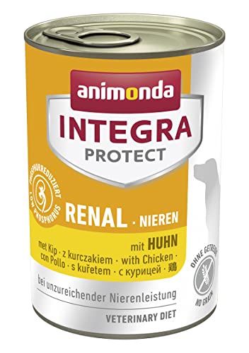 animonda INTEGRA PROTECT Hundefutter nass Renal (Niere) mit Huhn (6 x 400g), von Veterinären empfohlen bei Niereninsuffizienz, Hochwertiges Diätalleinfutter für Hunde gegen Nierenprobleme von Animonda Integra Protect