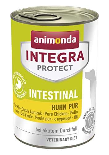 animonda INTEGRA PROTECT Hundefutter nass Intestinal mit Huhn Pur (6 x 400g), von Veterinären empfohlen bei Durchfall & Erbrechen, Hochwertiges Diätalleinfutter für Hunde von Animonda Integra Protect