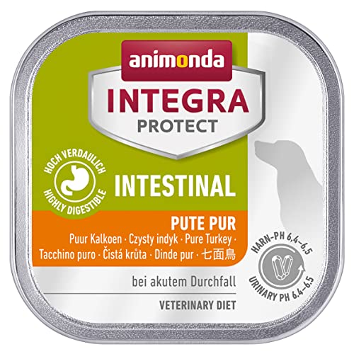 animonda INTEGRA PROTECT Hundefutter nass Intestinal Pute Pur (11 x 150 g), von Veterinären empfohlen bei Durchfall & Erbrechen, Hochwertiges Diätalleinfutter für Hunde von Animonda Integra Protect