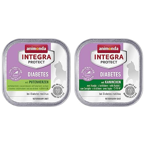 animonda Integra Protect Diabetes Katze & animonda Integra Protect Diabetes Katze, Diät Katzenfutter, Nassfutter bei Diabetes mellitus, mit Kaninchen, 16 x 100 g von animonda Integra Protect Diabetes Katze