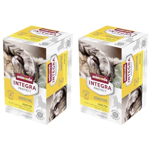 animonda Integra Protect Katze Sensitive, Diät Katzenfutter, Nassfutter bei Futtermittelallergie, Huhn Pur, 6 x 100 g (Packung mit 2) von animonda Integra Protect Sensitive Katze