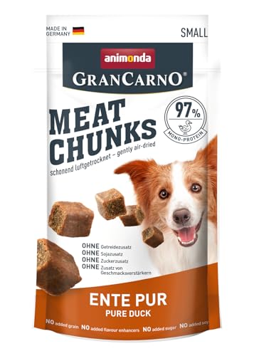 Grancarno Meat Chunks Ente pur (60g), purer Fleisch Premium Hundesnack von animonda für kleine Erwachsene Hunde, getreidefreie Hundeleckerlis für ausgewachsene Hunde Grancarno Meat Chunks Ente pur (60g), purer Fleisch Premium Hundesnack von animonda für kleine Erwachsene Hunde, getreidefreie Hundeleckerlis für ausgewachsene Hunde von Grancarno