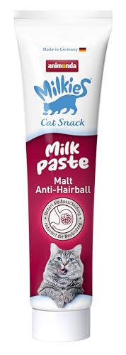 animonda Milkies Milk Paste Adult Katzenmilch-Snack, Malzpaste für Katzen, Katzen Leckerlies, Anti-Hairball 8 x 100 g von animonda Milkies