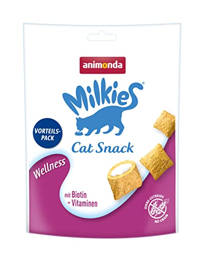 animonda Milkies Wellness, getreidefreie Knusperkissen für Katzen, Katzensnack, 6 x 120 g von animonda Milkies