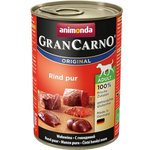Animonda Gran Carno Hundefutter Adult Rind pur, 6er Pack (6 x 400 g) von animonda Vom Feinsten