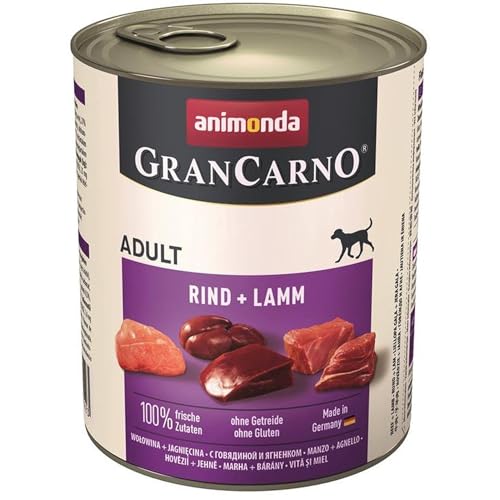 Animonda GranCarno Adult Rind & Lamm 800g - Sie erhalten 6 Packung/en; Packungsinhalt 0,8 kg von Animonda