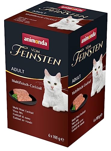 Animonda Vom Feinsten Adult Katzenfutter, Nassfutter für ausgewachsene Katzen, Multifleisch-Cocktail, 6 x 100 g von animonda Vom Feinsten