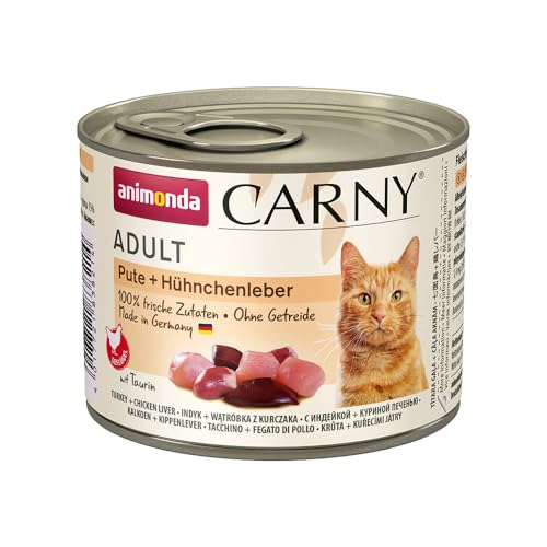 Carny ausgewachsene Katze Truthahn + Hühnerleber, 6 x 200 g von animonda Vom Feinsten