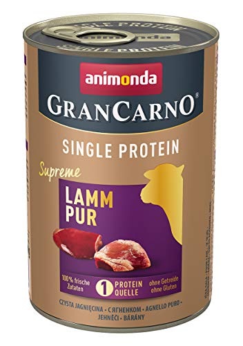 animonda GranCarno adult Superfoods Hundefutter, Nassfutter für ausgewachsene Hunde, Lamm pur, 6 x 400 g von animonda Vom Feinsten