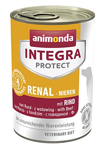 animonda Integra Protect Diät Hundefutter, Nassfutter bei chronischer Niereninsuffizienz, mit Rind, 6 x 400 g von Animonda Integra Protect