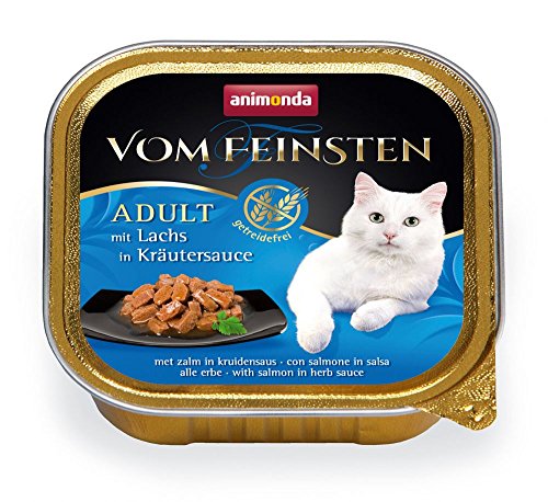 animonda Katze Vom Feinsten Adult mit Lachs in Kräutersauce 100g Größe 16 x 100g von animonda Vom Feinsten