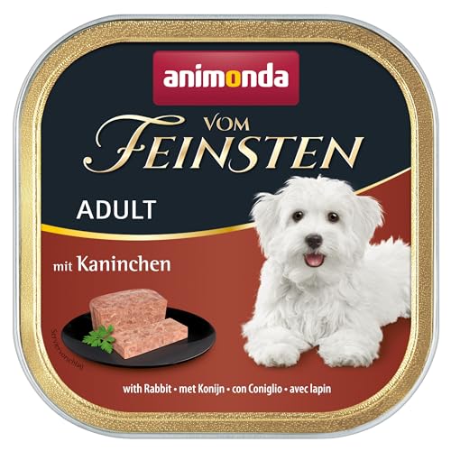 animonda Vom Feinsten Adult Hundefutter, Nassfutter für ausgewachsene Hunde, mit Kaninchen, 22 x 150 g von animonda Vom Feinsten
