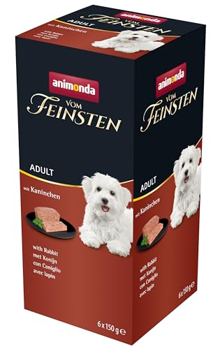 vom Feinsten Hundefutter nass mit Kaninchen (6 x 150g), Hundefutter ohne Getreide und Zucker von animonda, mitfrischen, fleischlichen Zutaten vom Feinsten Hundefutter nass mit Kaninchen (6 x 150g), Hundefutter ohne Getreide und Zucker von animonda, mitfrischen, fleischlichen Zutaten von animonda Vom Feinsten