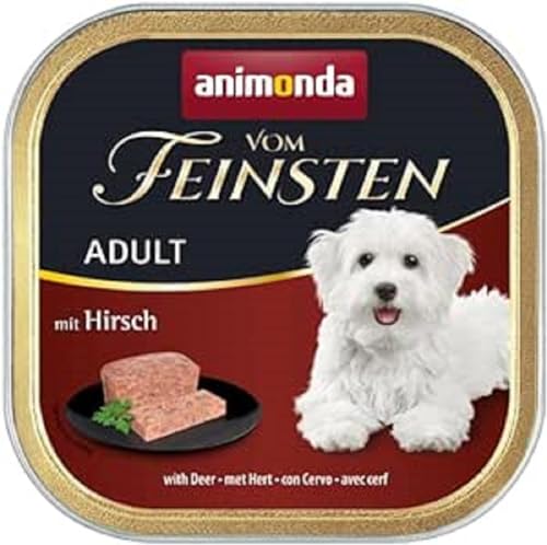 animonda Vom Feinsten Adult Hundefutter, Nassfutter für ausgewachsene Hunde, mit Hirsch, 22 x 150 g von animonda Vom Feinsten