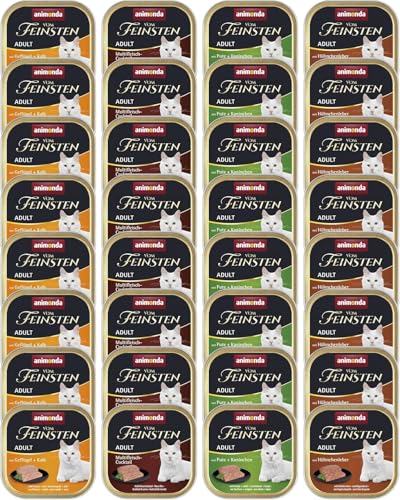 animonda Vom Feinsten Adult Vielfalt (32 x 100 g), Nassfutter für ausgewachsene Katzen, Katzenfutter ohne Getreide und Zucker, mit 100 % frischen, fleischlichen Zutaten animonda Vom Feinsten Adult Vielfalt (32 x 100 g), Nassfutter für ausgewachsene Katzen, Katzenfutter ohne Getreide und Zucker, mit 100 % frischen, fleischlichen Zutaten von animonda Vom Feinsten