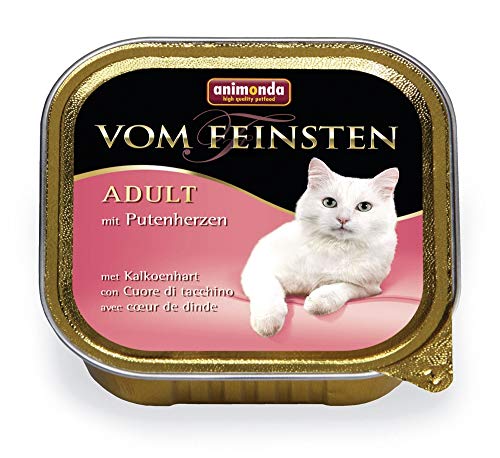 Animonda vom feinsten Nassfutter Katze Adult - mit Putenherzen 32 x 100g - hochwertiges premiere Katzenfutter Nass getreidefrei - Katze Katzen Nassfutter für Katzen Katzennassfutter Katzen Futter von animonda Vom Feinsten