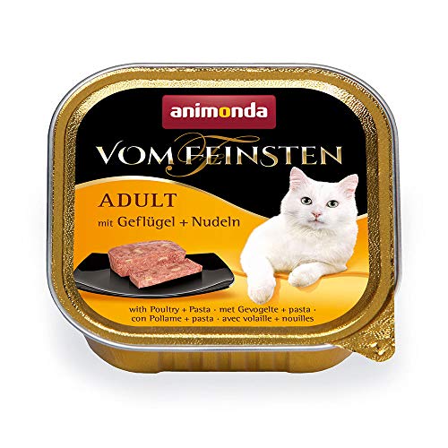 animonda Vom Feinsten Adult Katzenfutter Nassfutter für ausgewachsene Katzen mit Geflügel + Nudeln 100g von animonda Vom Feinsten