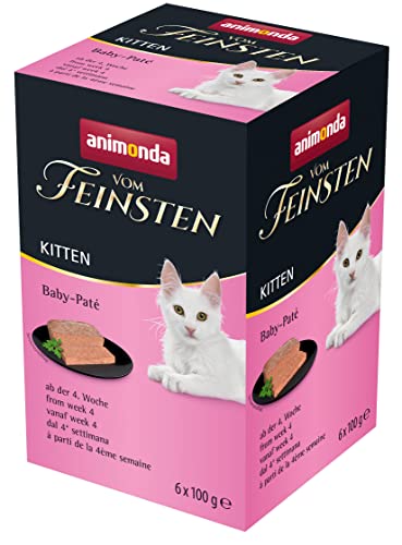 animonda Vom Feinsten Kitten, Nassfutter für wachsende Katzen im ersten Lebensjahr, mit Baby-Paté, 6 x 100 g von animonda Vom Feinsten
