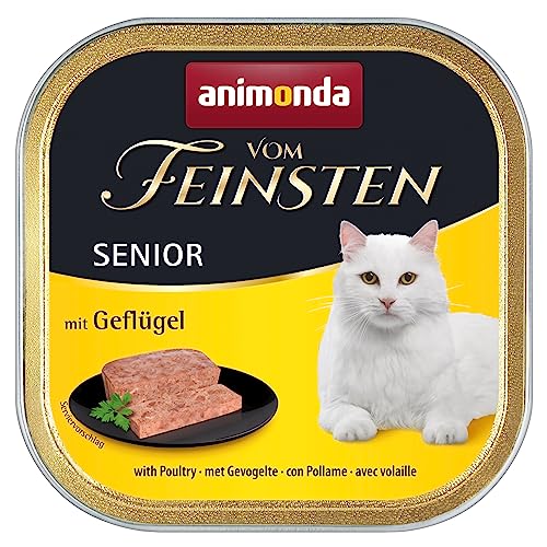 animonda Vom Feinsten Senior Nassfutter, für ältere Katzen ab 7 Jahren, mit Geflügel, 32 x 100 g von animonda Vom Feinsten
