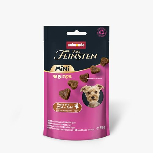 animonda vom Feinsten Mini Love Bites, getreidefreier Premium Hundesnack für kleine Hunde mit Wild und Apfel, 50g animonda vom Feinsten Mini Love Bites, getreidefreier Premium Hundesnack für kleine Hunde mit Wild und Apfel, 50g von animonda Vom Feinsten