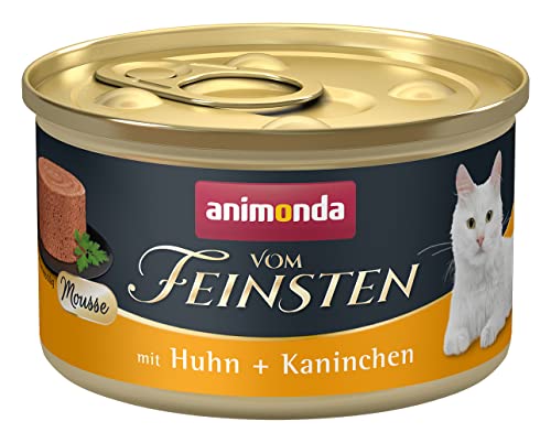 animonda vom Feinsten Mousse Katzenfutter Nass, Katzennassfutter für erwachsene Katzen, zuckerfrei, mit Huhn + Kaninchen, 12 x 85 animonda vom Feinsten Mousse Katzenfutter Nass, Katzennassfutter für erwachsene Katzen, zuckerfrei, mit Huhn + Kaninchen, 12 x 85 von animonda Vom Feinsten