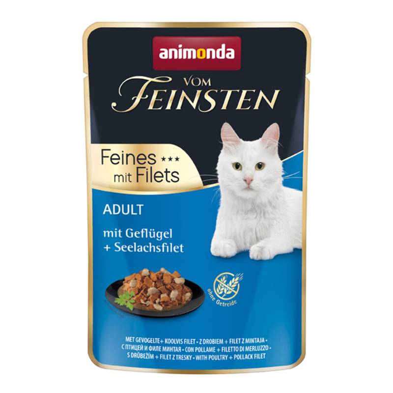 animonda vom Feinsten Adult mit Geflügel + Seelachsfilet 18x85g von animonda vom Feinsten