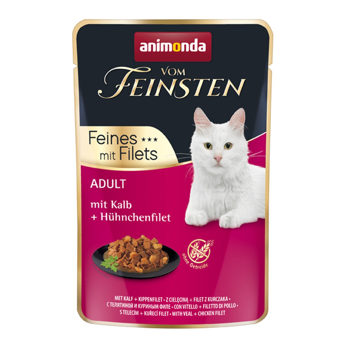 animonda vom Feinsten Adult mit Kalb + Hühnchenfilet 18x85g von animonda vom Feinsten