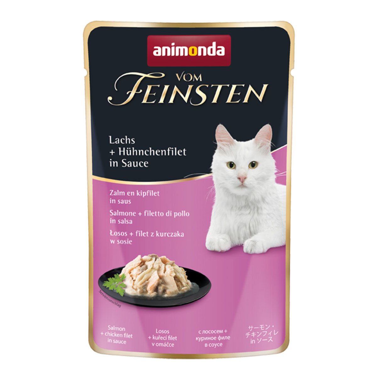 animonda vom Feinsten Lachs und Hühnchenfilet in Sauce 18x50g animonda vom Feinsten Lachs und Hühnchenfilet in Sauce 18x50g von animonda vom Feinsten