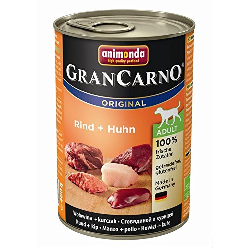 Animonda - Gran Carno - Nassfutter für Hunde - Adult RIND + Huhn - 6 x 400g von animonda